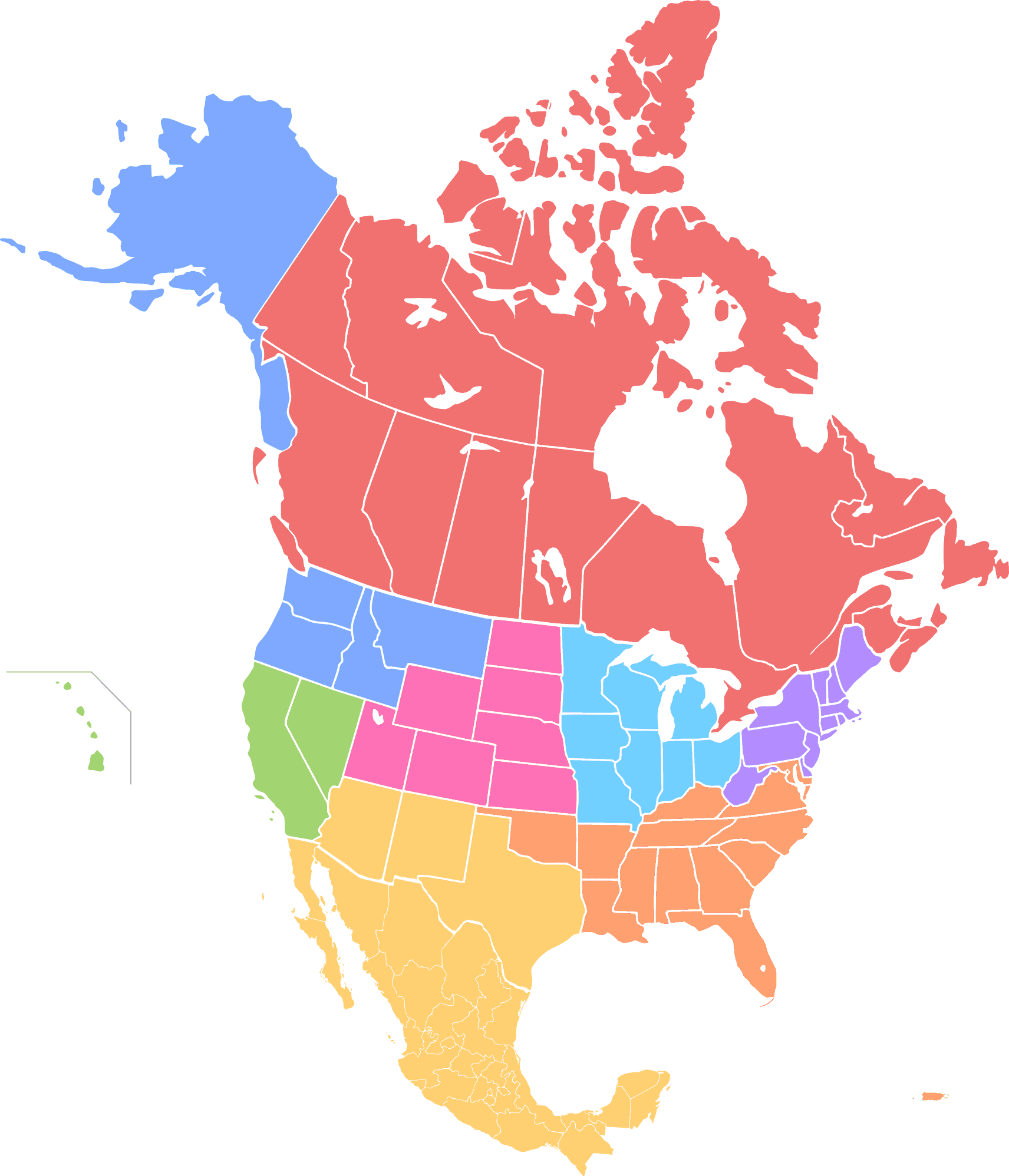 color coded map of the tws sections