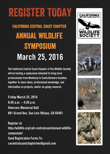 RegistrationOpen_2016 annual wildlife symposium