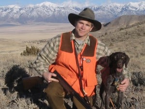 Keith Weaver and his dog Sadie chukar hunting near Grouse Corners, Utah. Image courtesy of Keith Weaver.