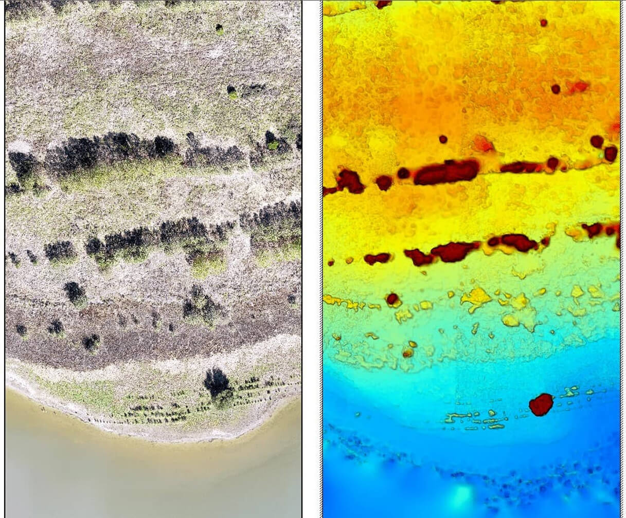 Drone image capturing the elevation of a remote environment 