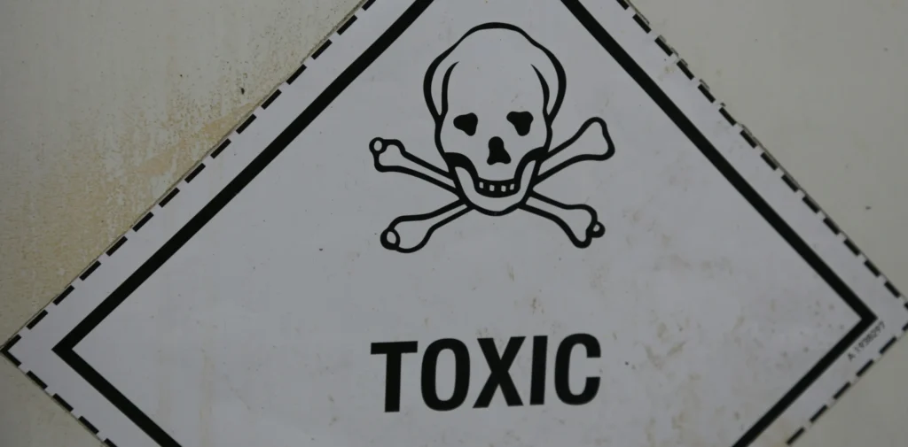 Toxic chemical hazard warning sign