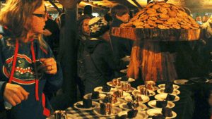The University of Florida’s TWS Student Chapter set up the buffet before 650 people came to feast at their wild meat feast event. ©Allan Gonzalez 