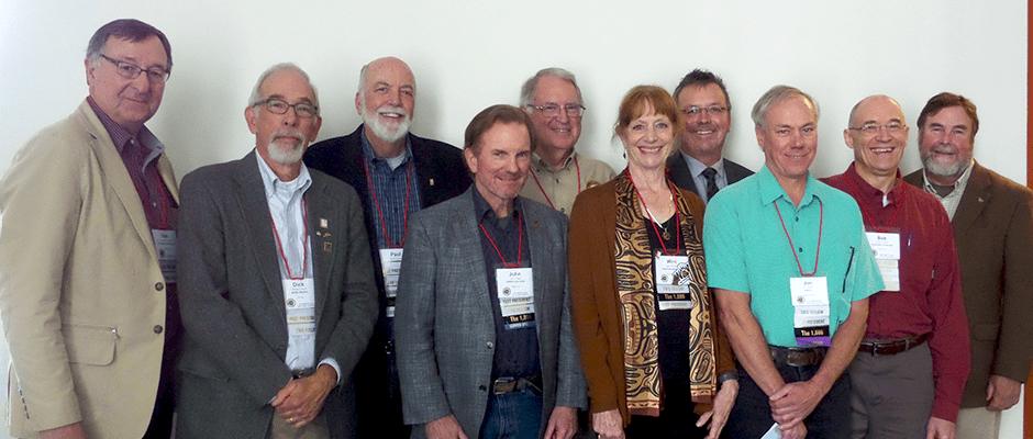 from the left: DanielSvedarsky, Dick Lancia, Paul Krausman, John Organ, Robert Brown, Winifred Kessler, Rick Baydack, Robert Warren, Thomas Franklin