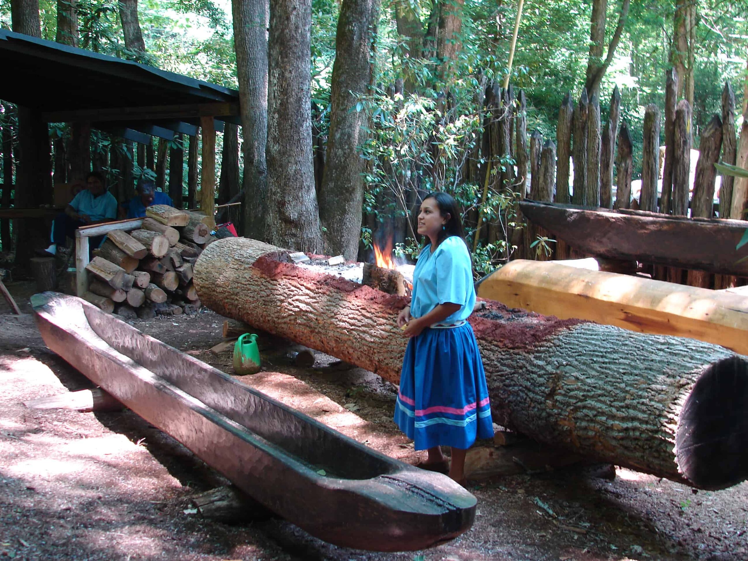 Step into the 1700s Cherokee life at Oconaluftee Indian Village with a cultural expert tour guide. ©Daniel Ray