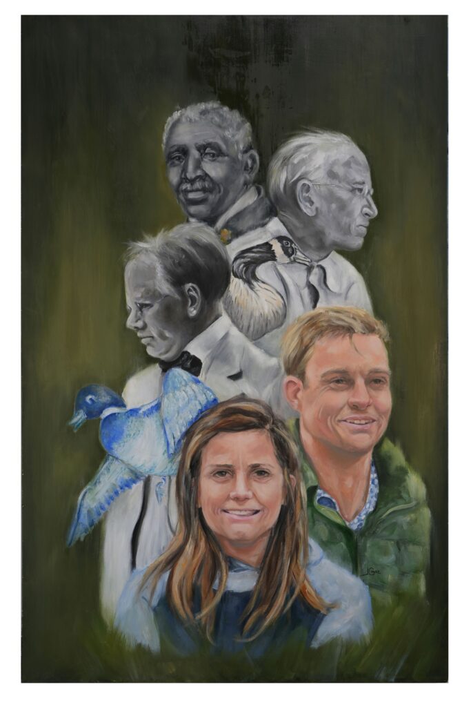 Painting showing conservation leaders past and present.